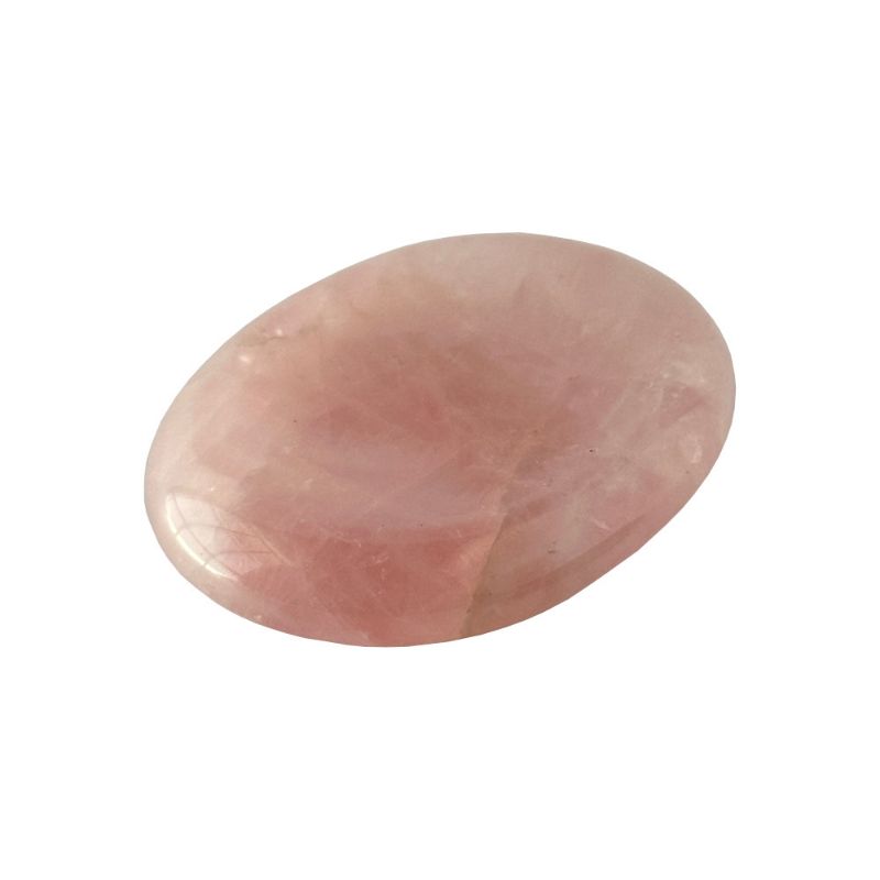Genuine Polished Rose Quartz Worry Stone