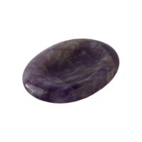 Polished Amethyst worry stone for anxiety relief