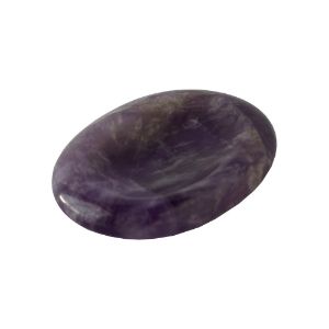 Polished Amethyst worry stone for anxiety relief