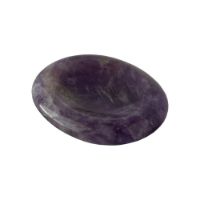 Polished Amethyst worry stone for anxiety relief