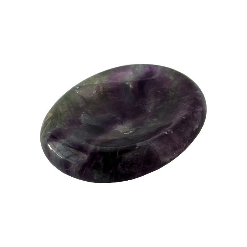 Genuine Polished Fluorite Worry Stone