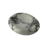 Genuine Polished Howlite Worry Stone