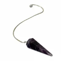 Genuine Polished Amethyst Pendulum