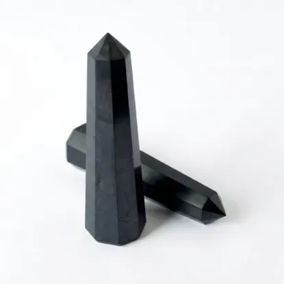 Genuine Polished Black Tourmaline Crystal Tower Point