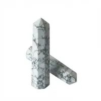 Genuine Polished Howlite Crystal Tower Point