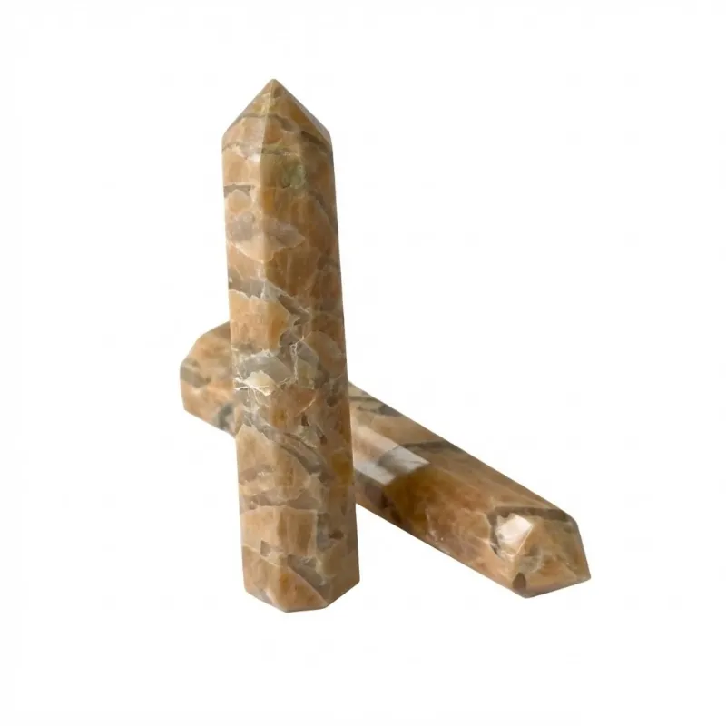 Genuine Polished Moonstone Crystal Tower Point