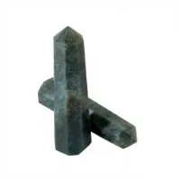 Genuine Polished Moss Agate Crystal Tower Point