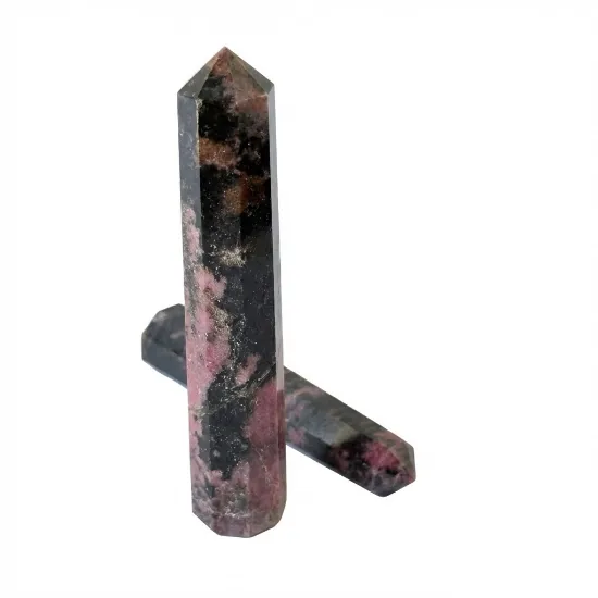 Genuine Polished Rhodonite Crystal Tower Point