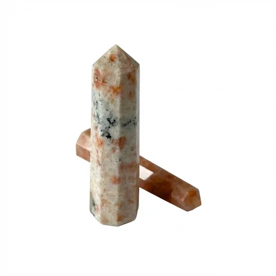 Genuine Polished Sunstone Crystal Tower Point