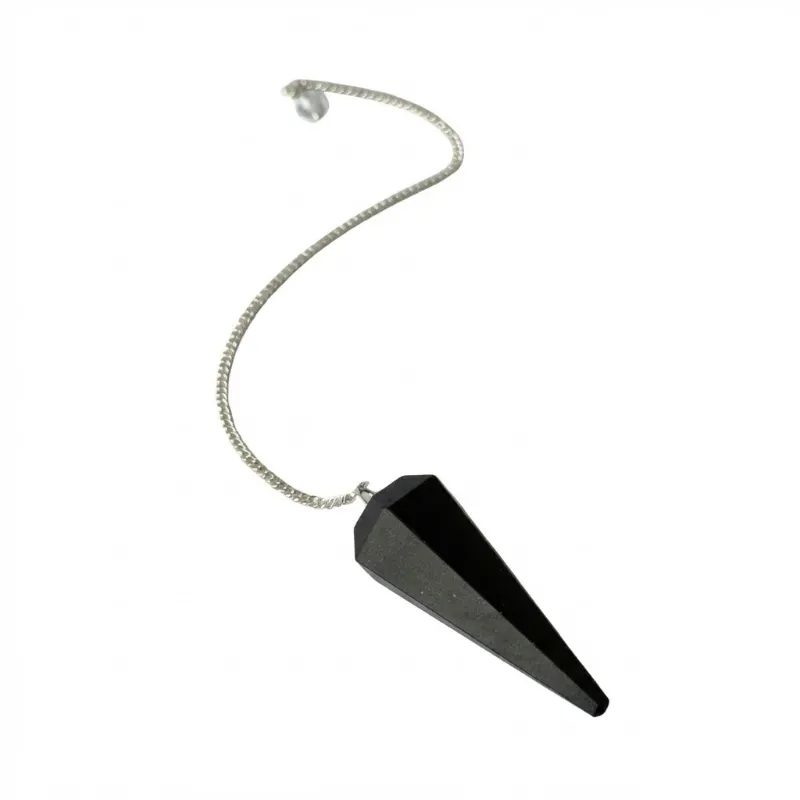 Genuine Polished Black Tourmaline Pendulum