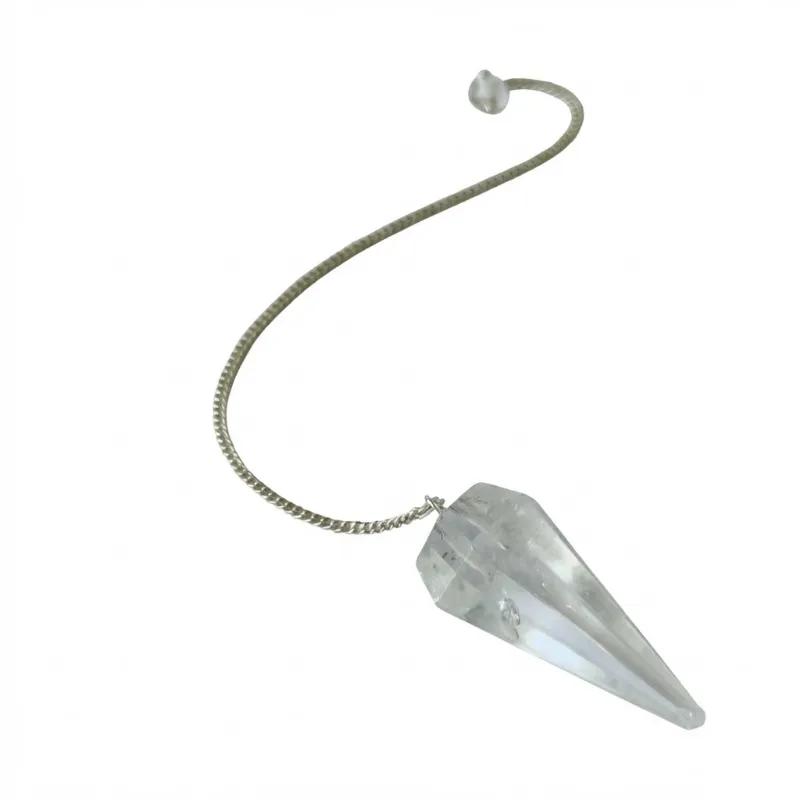 Genuine Polished Clear Quartz Pendulum (Crystal Quartz)