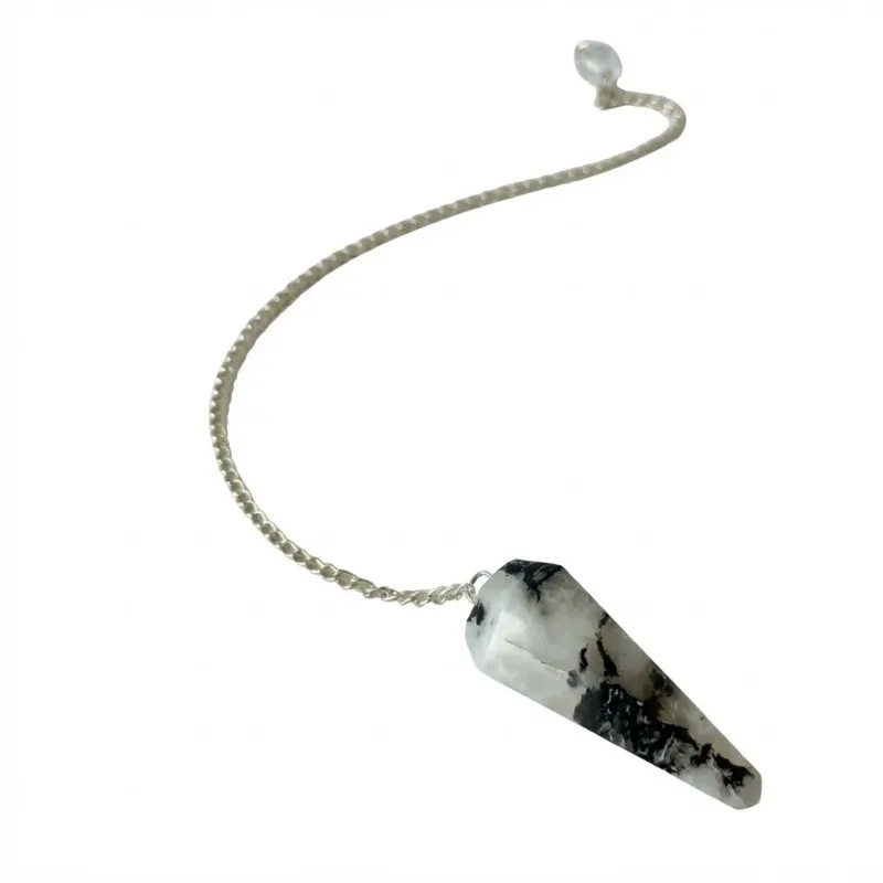 Genuine Polished Rainbow Moonstone Pendulum