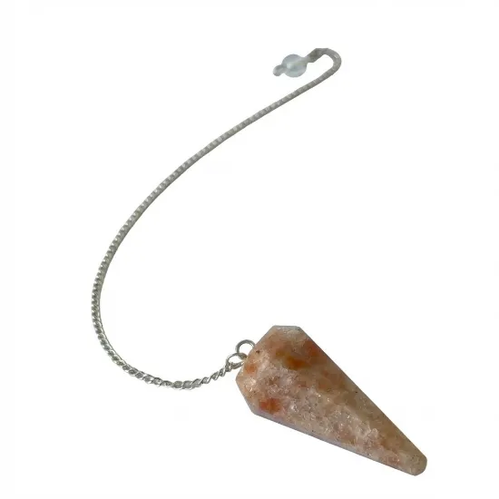 Genuine Polished Sunstone Pendulum