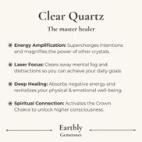 Clear quartz benefits and meaning card