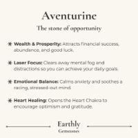 Aventurine benefits and meaning card