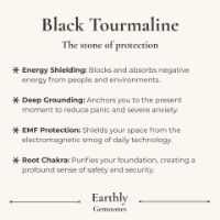 Black Tourmaline benefits and meaning card