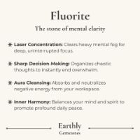 Fluorite benefits & meaning card
