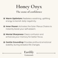 Honey Onyx benefits & meaning card