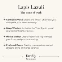 Lapis Lazuli benefits & meaning card