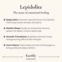 Lepidolite benefits & meaning card