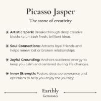 Picasso Jasper benefits & meaning card
