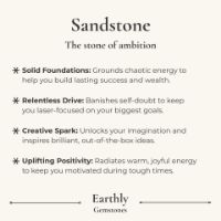 Sandstone benefits & meaning card