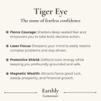 Tiger eye benefits & meaning card