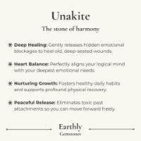 Unakite benefits & meaning card
